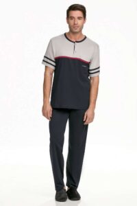 MEN'S PAJAMAS SET WITH POCKET - Image 2