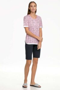 PAJAMA SHORT SLEEVE FINE FLOWER - Image 2