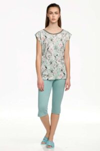 ZAPONE FLORAL PAJAMAS NECKLINE
