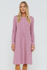 ΓΥΝΑΙΚΕΙΟ ΝΥΧΤΙΚΟ ΣΕ ΜΟΝΟΧΡΩΜΟ ΝΤΕΣΕΝ ΜΕ ΚΟΝΤΟ ΜΑΝΙΚΙ