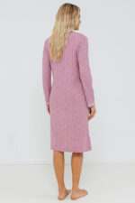 ΓΥΝΑΙΚΕΙΟ ΝΥΧΤΙΚΟ ΣΕ ΜΟΝΟΧΡΩΜΟ ΝΤΕΣΕΝ ΜΕ ΚΟΝΤΟ ΜΑΝΙΚΙ - Image 5