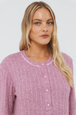 ΓΥΝΑΙΚΕΙΟ ΝΥΧΤΙΚΟ ΣΕ ΜΟΝΟΧΡΩΜΟ ΝΤΕΣΕΝ ΜΕ ΚΟΝΤΟ ΜΑΝΙΚΙ - Image 6