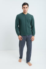 ΑΝΔΡΙΚΗ ΠΥΤΖΑΜΑ ΜΟΝΟΧΡΩΜΟ ΜΕ ΚΑΡΟ ΠΑΝΤΕΛΟΝΙ