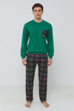 ΑΝΔΡΙΚΗ ΠΥΤΖΑΜΑ ΜΟΝΟΧΡΩΜΟ ΜΕ ΚΑΡΟ ΠΑΝΤΕΛΟΝΙ