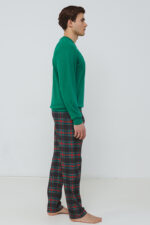 ΑΝΔΡΙΚΗ ΠΥΤΖΑΜΑ ΜΟΝΟΧΡΩΜΟ ΜΕ ΚΑΡΟ ΠΑΝΤΕΛΟΝΙ - Image 2