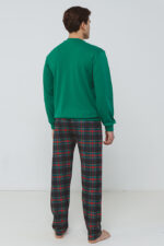 ΑΝΔΡΙΚΗ ΠΥΤΖΑΜΑ ΜΟΝΟΧΡΩΜΟ ΜΕ ΚΑΡΟ ΠΑΝΤΕΛΟΝΙ - Image 3