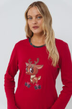 ΓΥΝΑΙΚΕΙΑ ΠΥΤΖΑΜΑ ΜΟΝΟΧΡΩΜΗ ΜΕ ΤΥΠΩΜΑ - Image 5