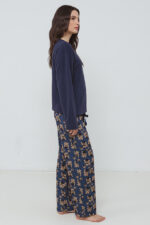 ΓΥΝΑΙΚΕΙΑ ΠΥΤΖΑΜΑ ΣΚΟΥΡΟΧΡΩΜΟ ΝΤΕΣΕΝ ΜΟΝΟΧΡΩΜΟ ΠΑΝΤΕΛΟΝΙ - Image 2