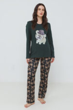 ΓΥΝΑΙΚΕΙΑ ΠΥΤΖΑΜΑ ΜΟΝΟΧΡΩΜΟ ΜΕ ΤΥΠΩΜΑ