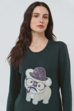 ΓΥΝΑΙΚΕΙΑ ΠΥΤΖΑΜΑ ΜΟΝΟΧΡΩΜΟ ΜΕ ΤΥΠΩΜΑ - Image 5