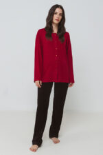 ΓΥΝΑΙΚΕΙΑ ΠΥΤΖΑΜΑ ΜΟΝΟΧΡΩΜΗ ΜΕ ΚΟΥΜΠΙΑ