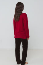 ΓΥΝΑΙΚΕΙΑ ΠΥΤΖΑΜΑ ΜΟΝΟΧΡΩΜΗ ΜΕ ΚΟΥΜΠΙΑ - Image 5