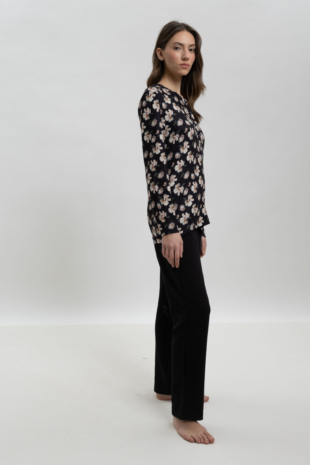 ΓΥΝΑΙΚΕΙΑ ΠΥΤΖΑΜΑ ΣΕΤ ΜΕ FLORAL ΜΠΛΟΥΖΑ - Image 6