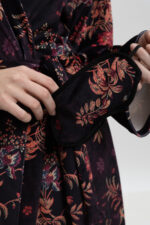 ΓΥΝΑΙΚΕΙΑ ΒΕΛΟΥΤΕ ΡΟΜΠΑ ΜΕ FLORAL PRINT ΜΕ ΖΩΝΗ - Image 3