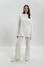 ΓΥΝΑΙΚΕΙΟ ΣΕΤ ΦΟΡΜΑΣ ΠΛΕΚΟ ΜΕ ΜΠΛΟΥΖΑ OVERSIZED ΚΑΙ ΠΑΝΤΕΛΟΝΑ - Image 5