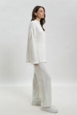 ΓΥΝΑΙΚΕΙΟ ΣΕΤ ΦΟΡΜΑΣ ΠΛΕΚΟ ΜΕ ΜΠΛΟΥΖΑ OVERSIZED ΚΑΙ ΠΑΝΤΕΛΟΝΑ - Image 2