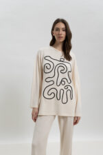 ΓΥΝΑΙΚΕΙΟ ΣΕΤ ΦΟΡΜΑΣ ΜΕ ΕΚΤΥΠΩΣΗ ABSTRACT ART